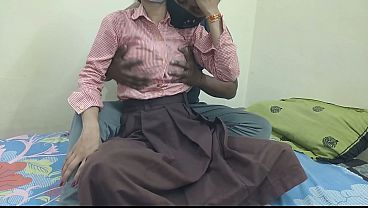 Cewek Kuliahan India Digebukin Pacar Di Kamar, Ngewe Hot Abis.