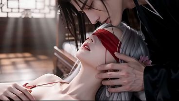 Cewek China Klasik Cantik, Kulit Seputih Salju, Pake Baju Merah, Rambut Putih. Ngentot Mulut, Pancut, Episode Pertama, Bikinan Ai.